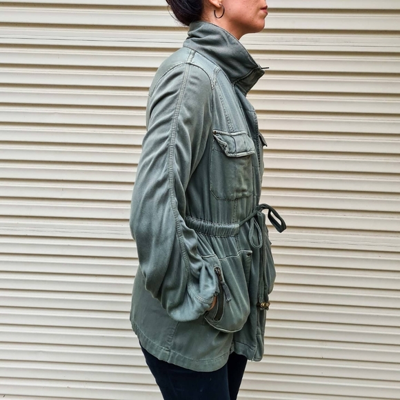 Portman's military style zip up jacket, army green - Picture 3 of 9